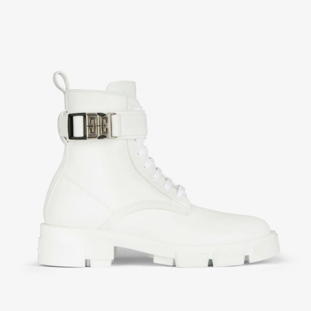Givenchy Calf Leather Combat Boots, Size EU39 New in Box w/Dustbags